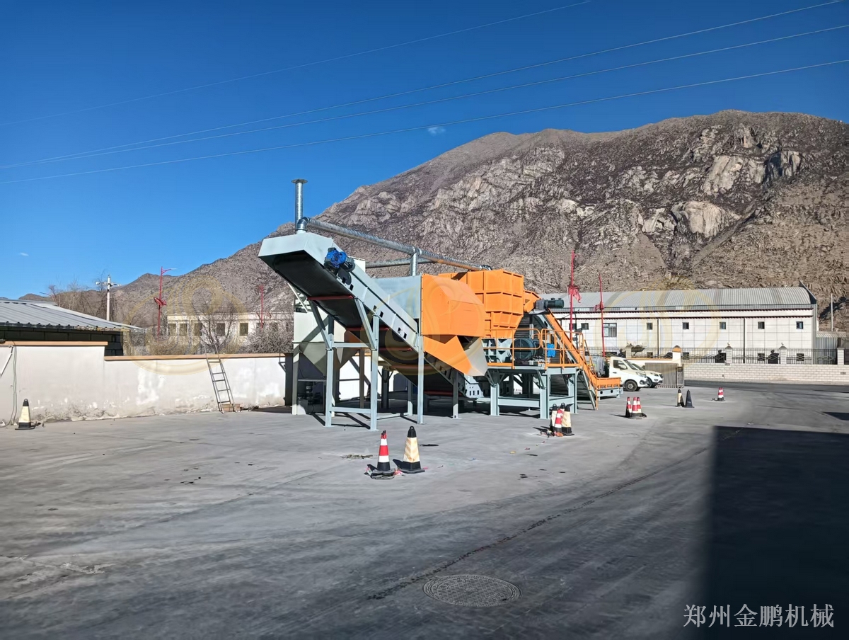 郑州金鹏固废预处理生产线在垃圾破袋与粗破中的应用